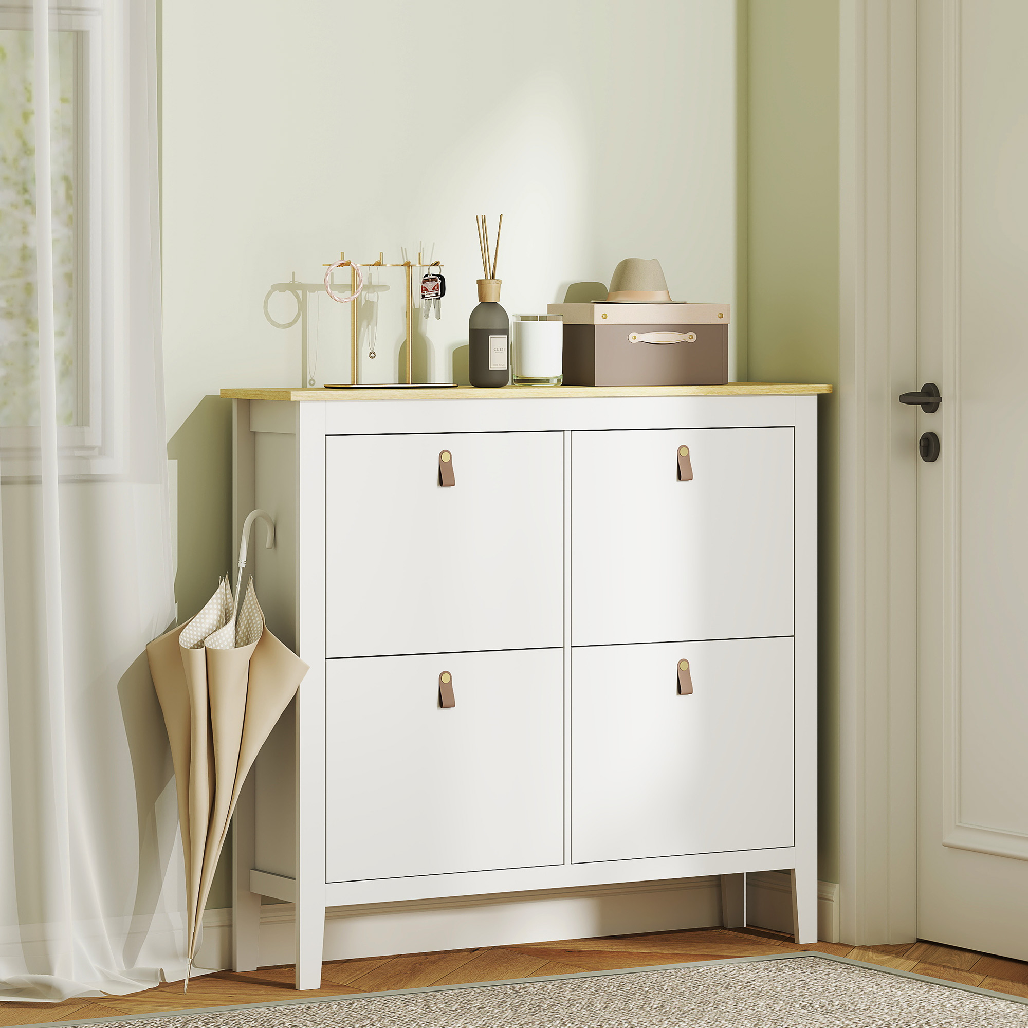 Modern Four Drawer Shoe Cabinet — image 8