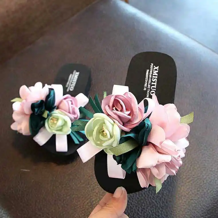 Cute And Fashionable Outer Wear Non-slip Beach Shoes Indoor Soft Sole Sandals Herringbone - Pink