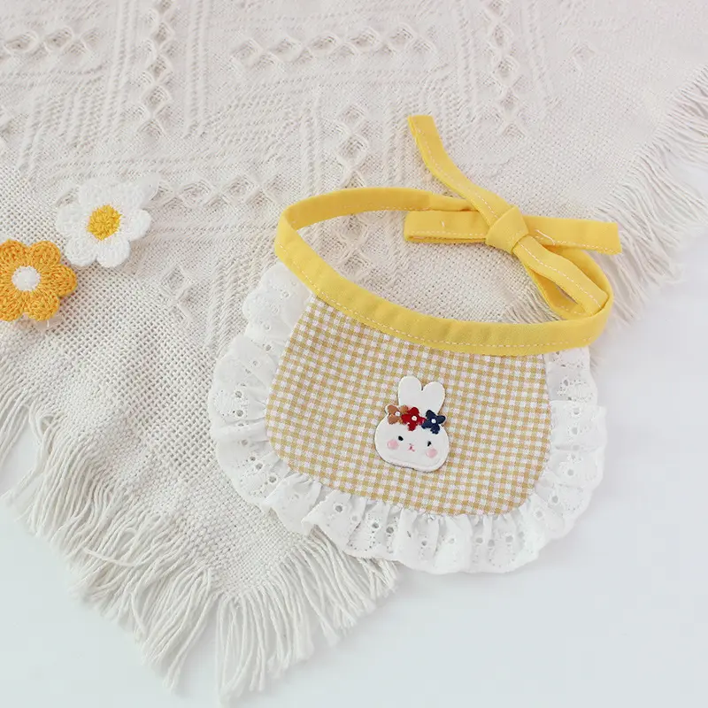 Cute Dog Smiling Bib Pet Bunny Saliva