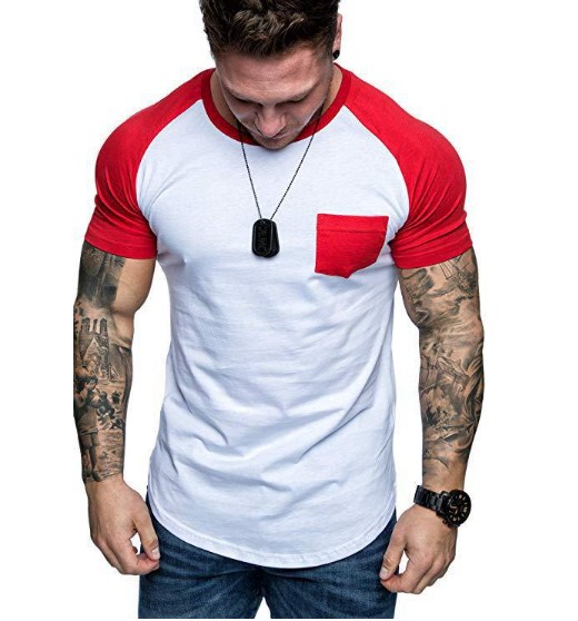 Title 2, Camiseta masculina de manga curta raglan com go...