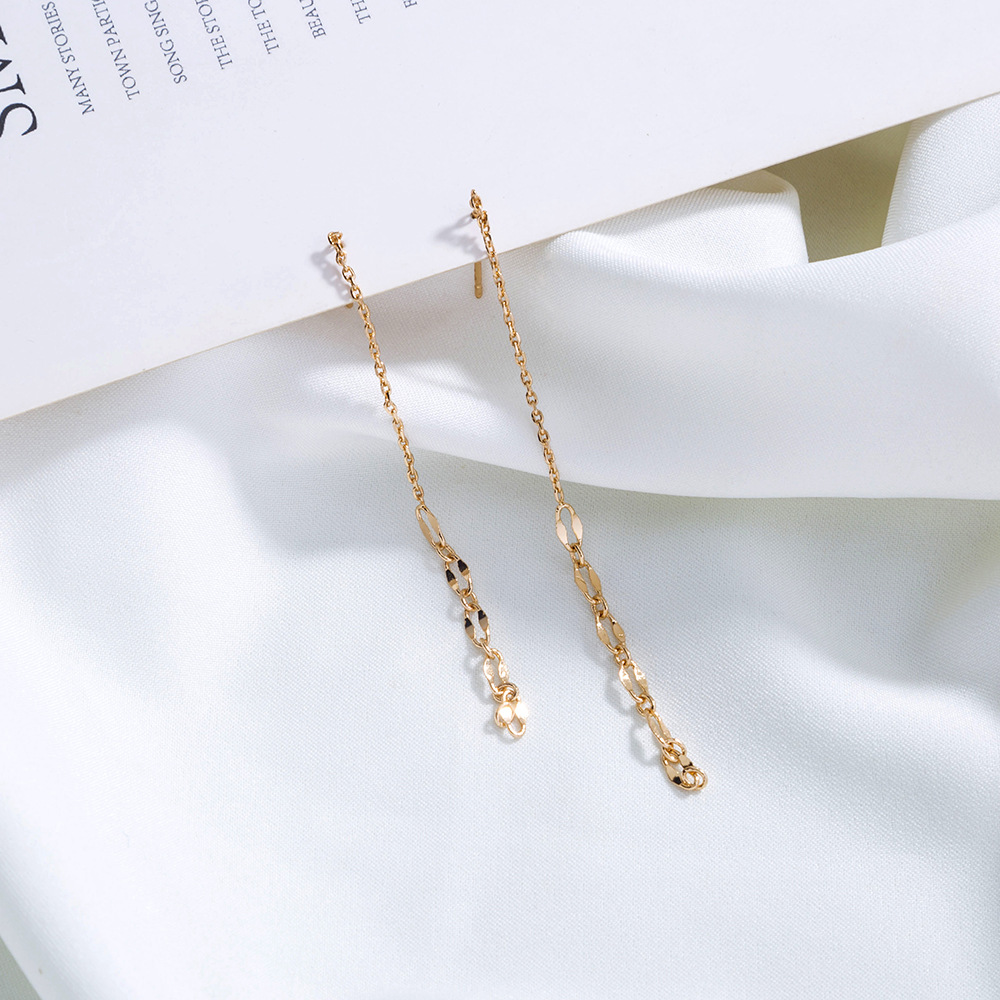 Golden Wheat Ear Sequins Niche Retro Tassel Earrings