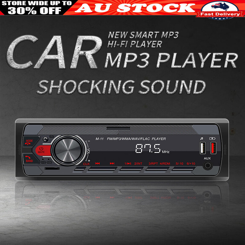 Single Din Car Stereo Radio Bluetooth MP3 Player In Dash Head Unit FM USB AUX SD 8