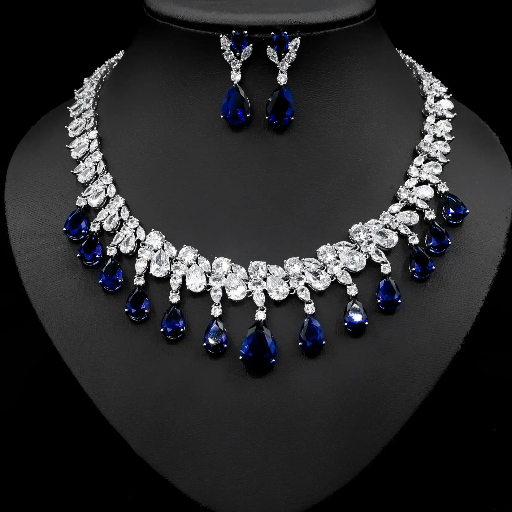 Fashion Tassel Necklace Drop Earrings Set