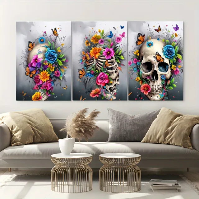 Skull Art Canvas Painting Framed Contemporary Abstract Minimalist Artwork For Living Room Bedroom Bathroom Selling On Temu Is Prohibited 12X8Inch - Shop at LoveMi