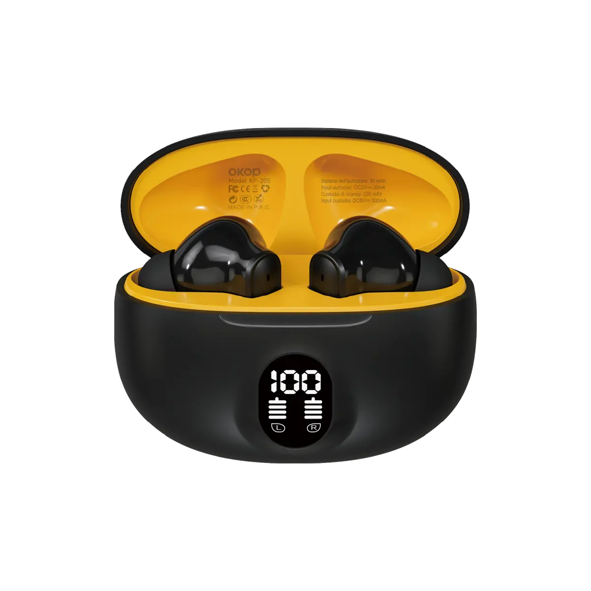 KP-205 In-Stock Digital Display Bluetooth Earbuds High