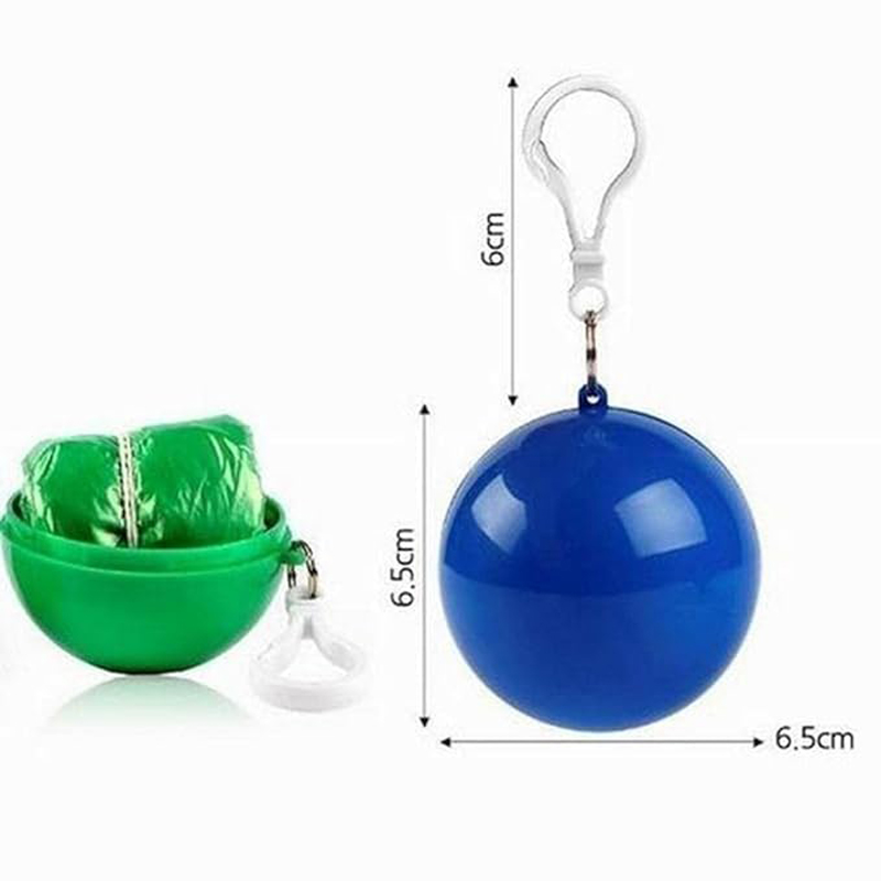 2 Balls Random Colours,Disposable Raincoat Adults Hood Poncho Ball Rain Coat Waterproof,World Cup Portable Raincoat For Football Matches