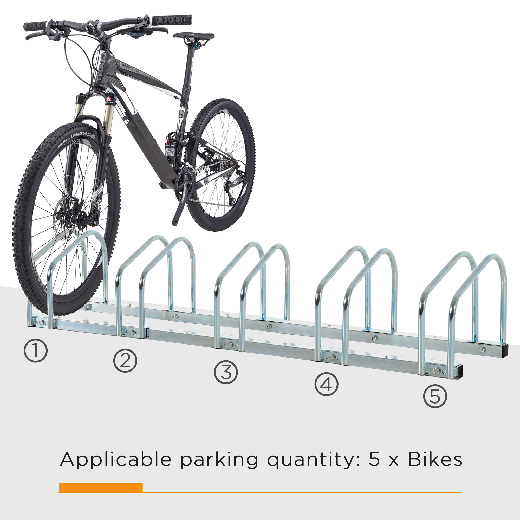 Bicycle Rack Parking Floor Or Wall Mounted Storage Locking 179L X 33W X 27H 5 — image 4