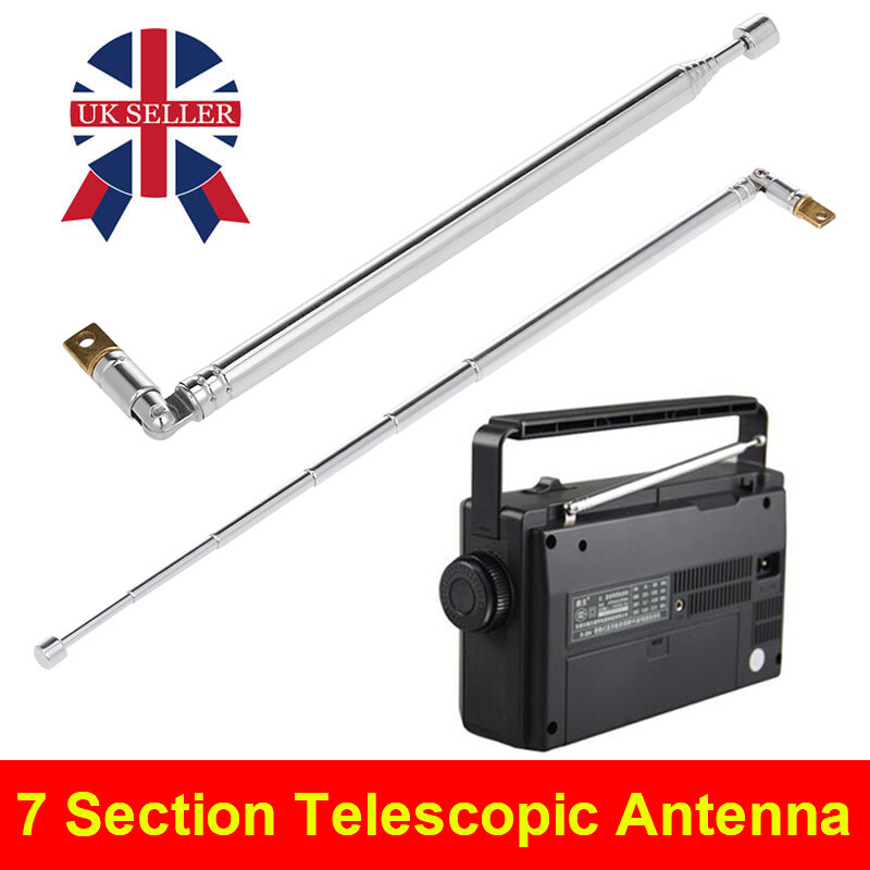 7 Section 174 -770mm Telescopic Aerial Antenna For TV Radio DAB AM FM Replacement