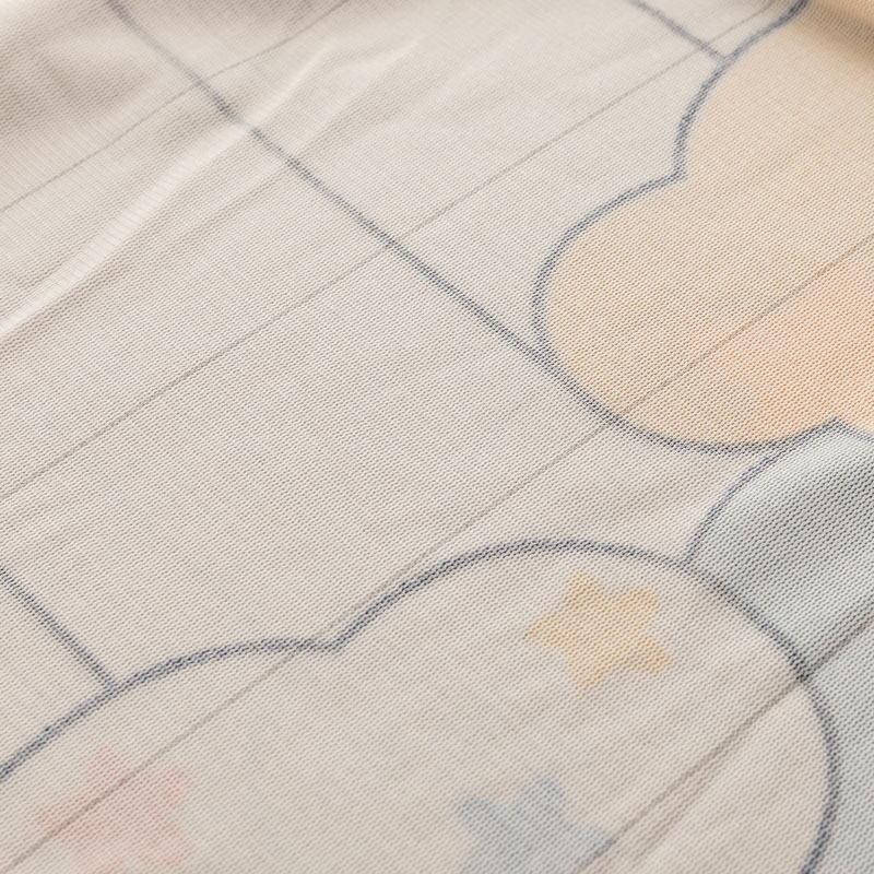 Home Fashion Simple Facecloth Printed Bed Sheet