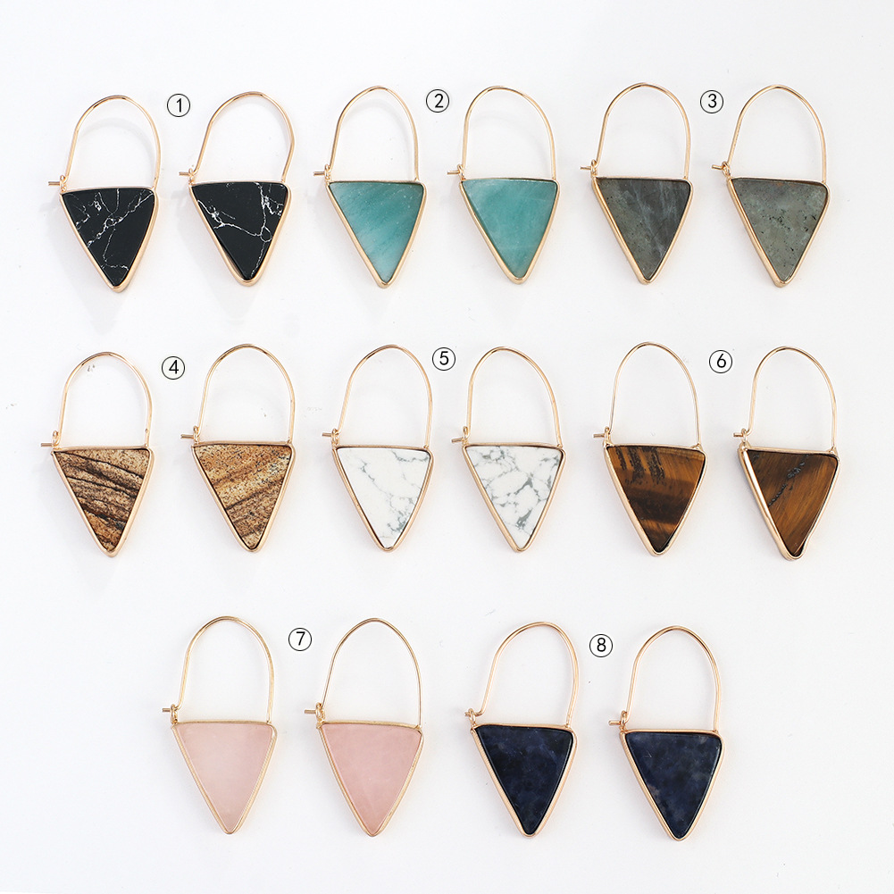 Vintage Turquoise Plated Crescent Earrings