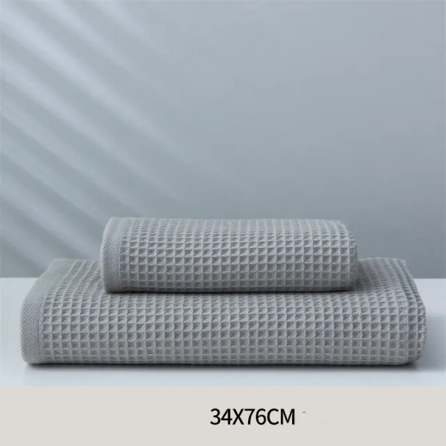 Pure Cotton Japanese style Absorbent Household Honeycomb Pattern Towel Grey - Shop at LoveMi