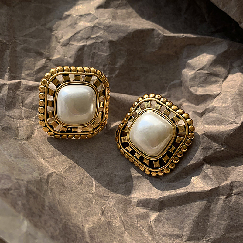 Title 4, Boucles doreilles Vintage Pearl French Royal h...