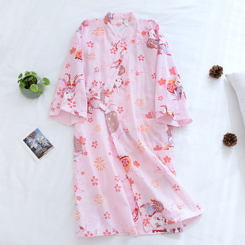 Title 7, Loose Long-sleeved Nightdress And Kimono Pajamas