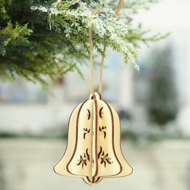 Creative Three dimensional Wooden Five pointed Planet Pendant 5Pc A - Shop at LoveMi