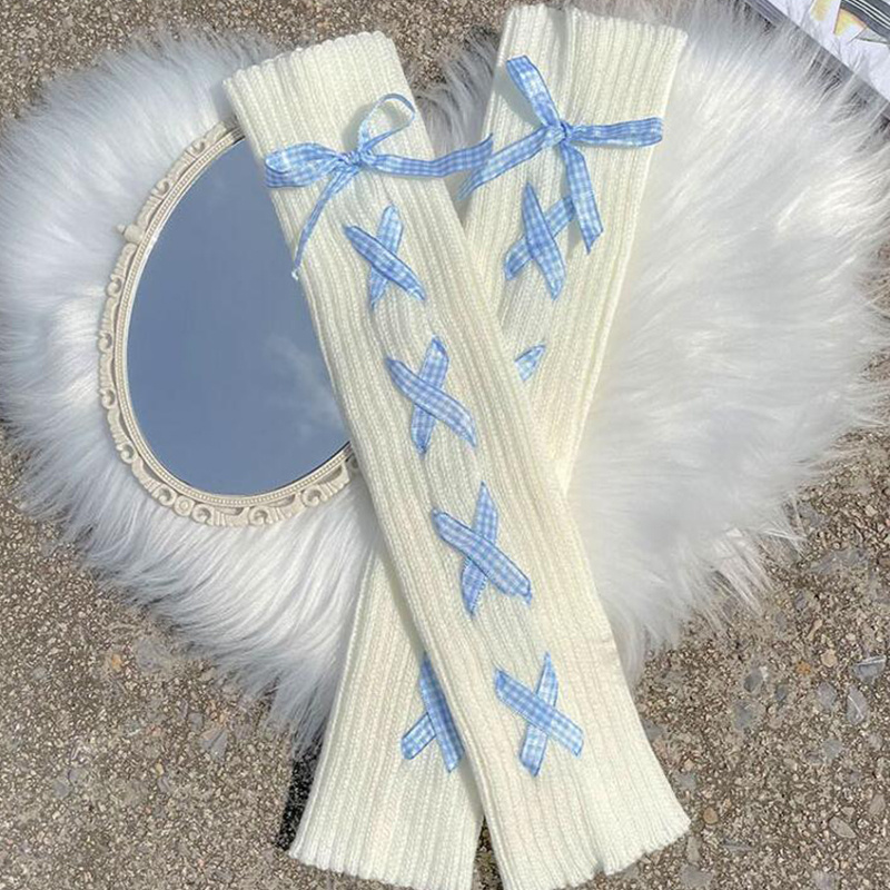 Women's Ribbon Lace Lace Cute Medium Tube Pile Socks