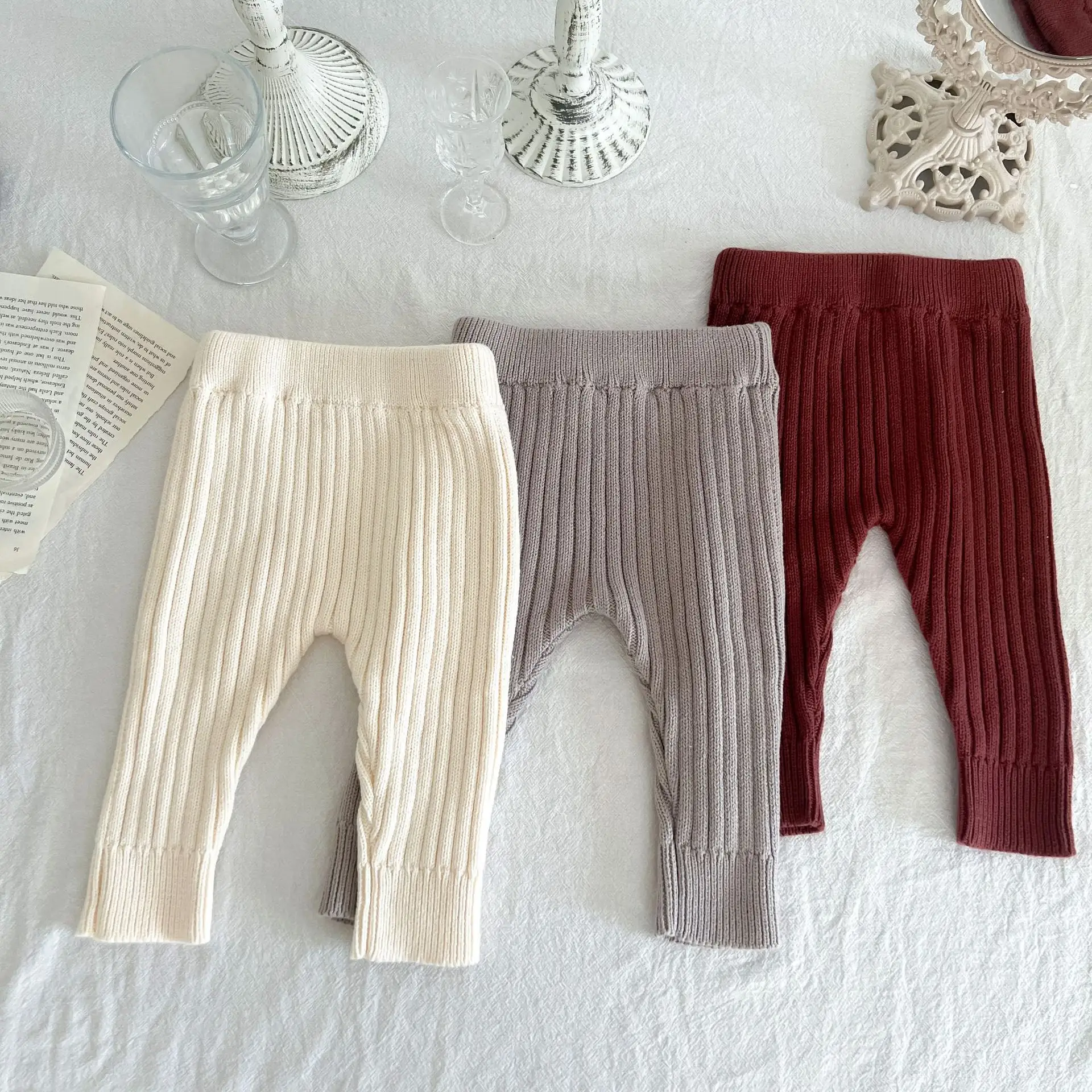 Children's Clothing Baby Knitted Cotton Wool Elastic