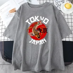 Printed T-shirt Men's And Women's Summer Casual Round Neck Short Sleeves - Light Grey - View 1