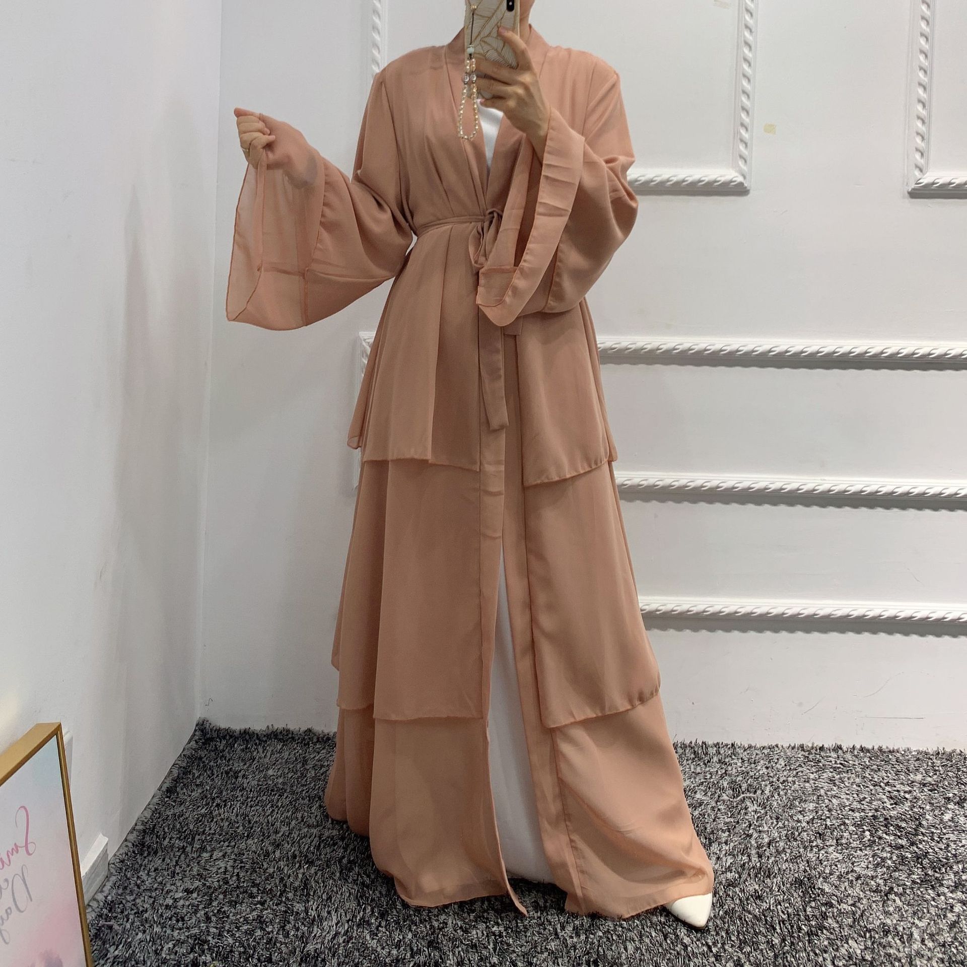 Pearl Chiffon Flowy Maxi Dress, picture 10 of 12