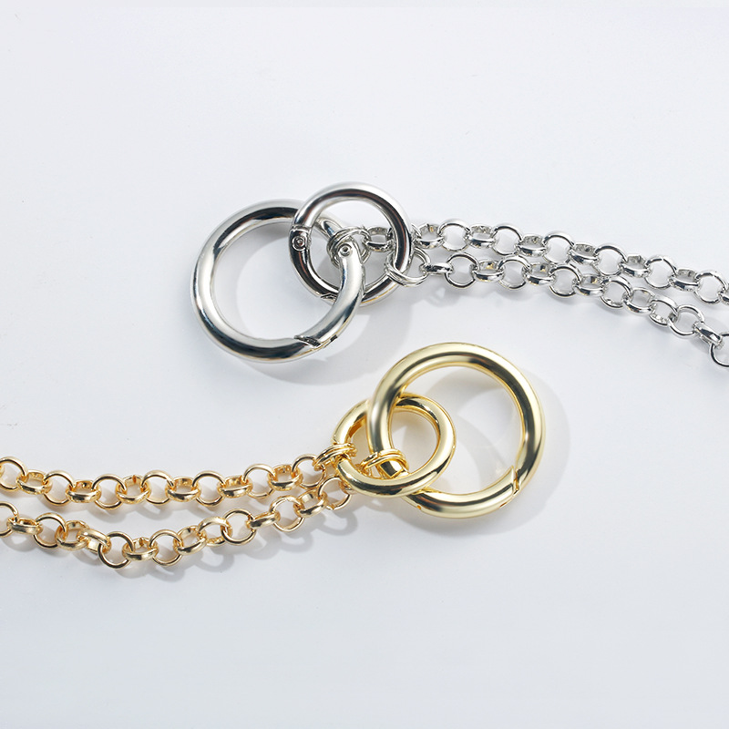 Large And Small Keychain Circle Clavicle Chain Hip Hop Necklace
