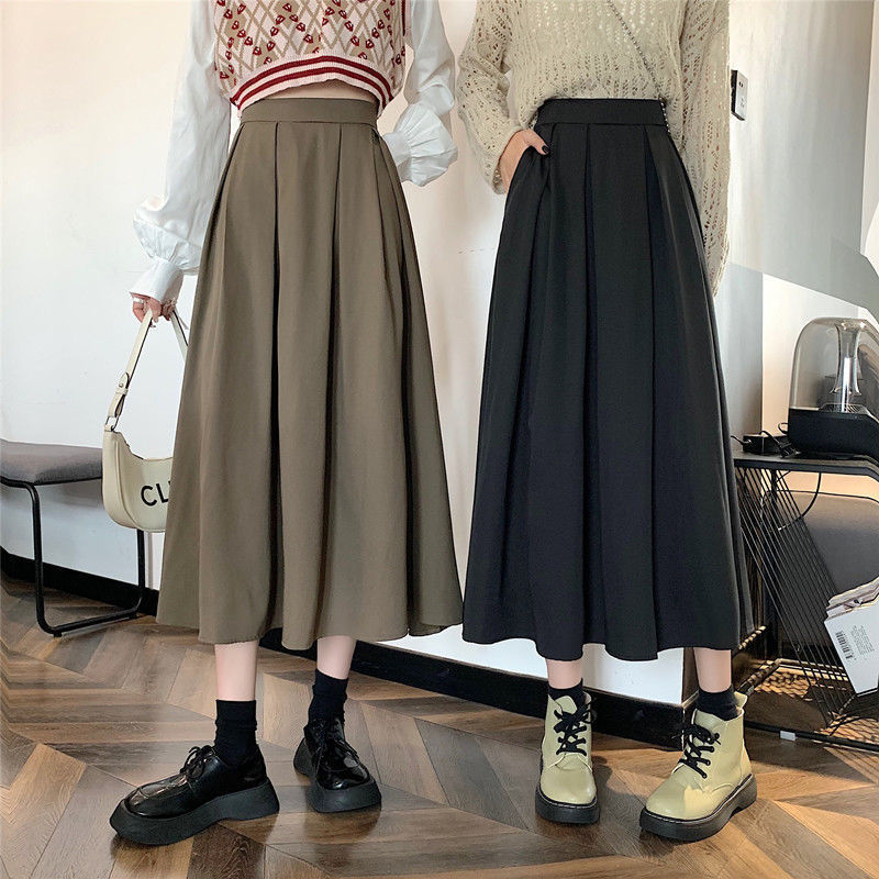 Women's New High-waisted Pleated Skirt With Thin Temperament