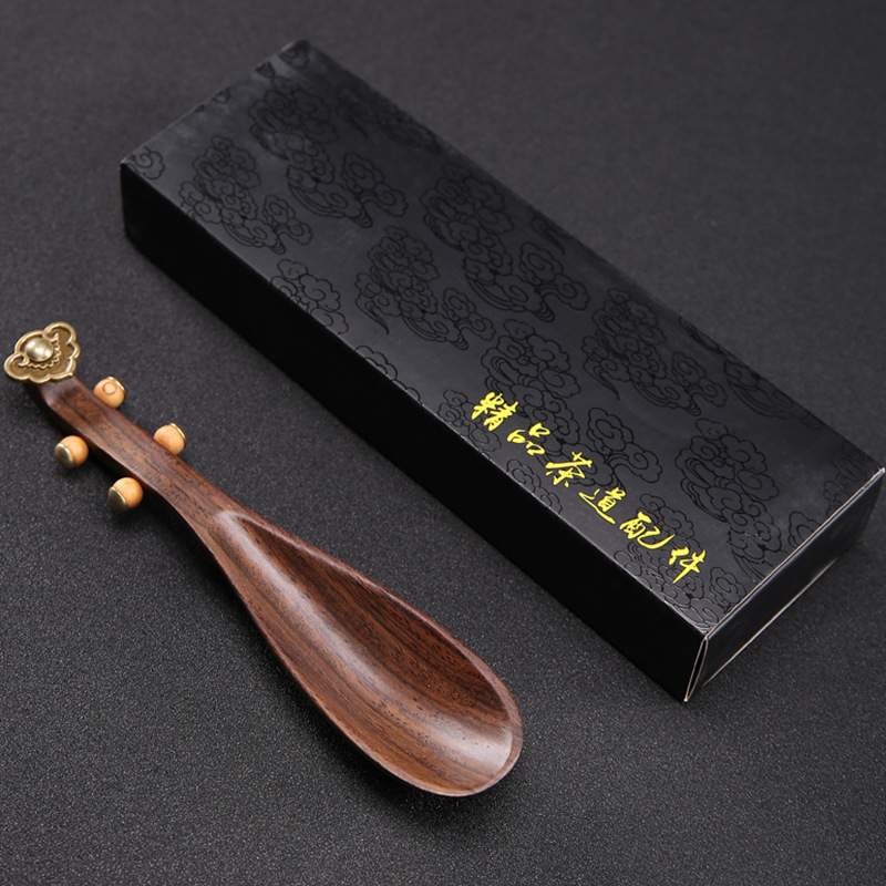 Ebony Pipa Teaspoon Tea Set (Ebony decoration)