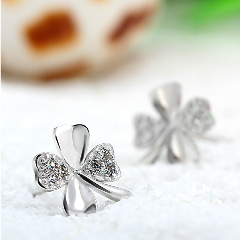 Title 4, Personalisierte Lucky Clover Love versilberte O...