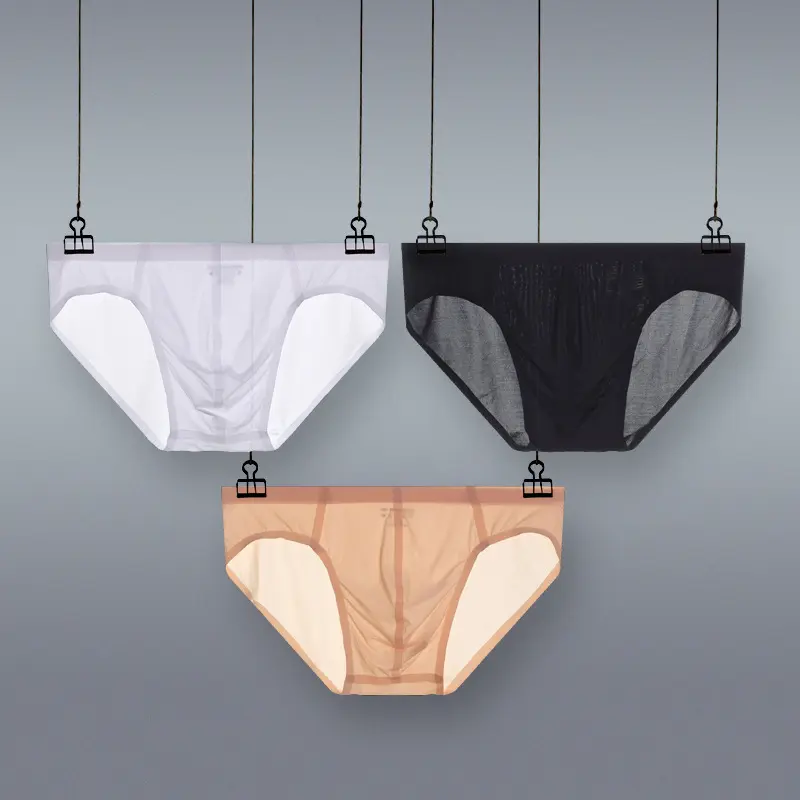 Men's Breathable Briefs Seamless Color Underwear