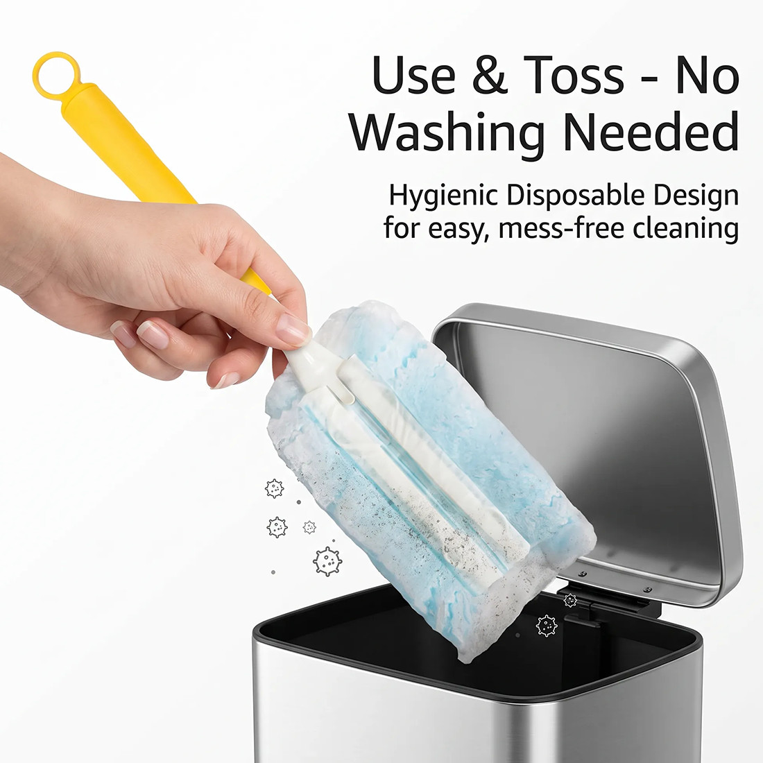 1 00 PCS Fluffy Duster Refills F Lash Dust Magnet Disposable Head Microfiber — image 9