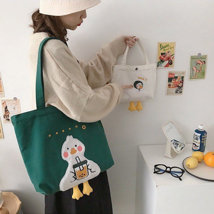 Duck One Shoulder Large Capacity Simple Girl Tote Bag