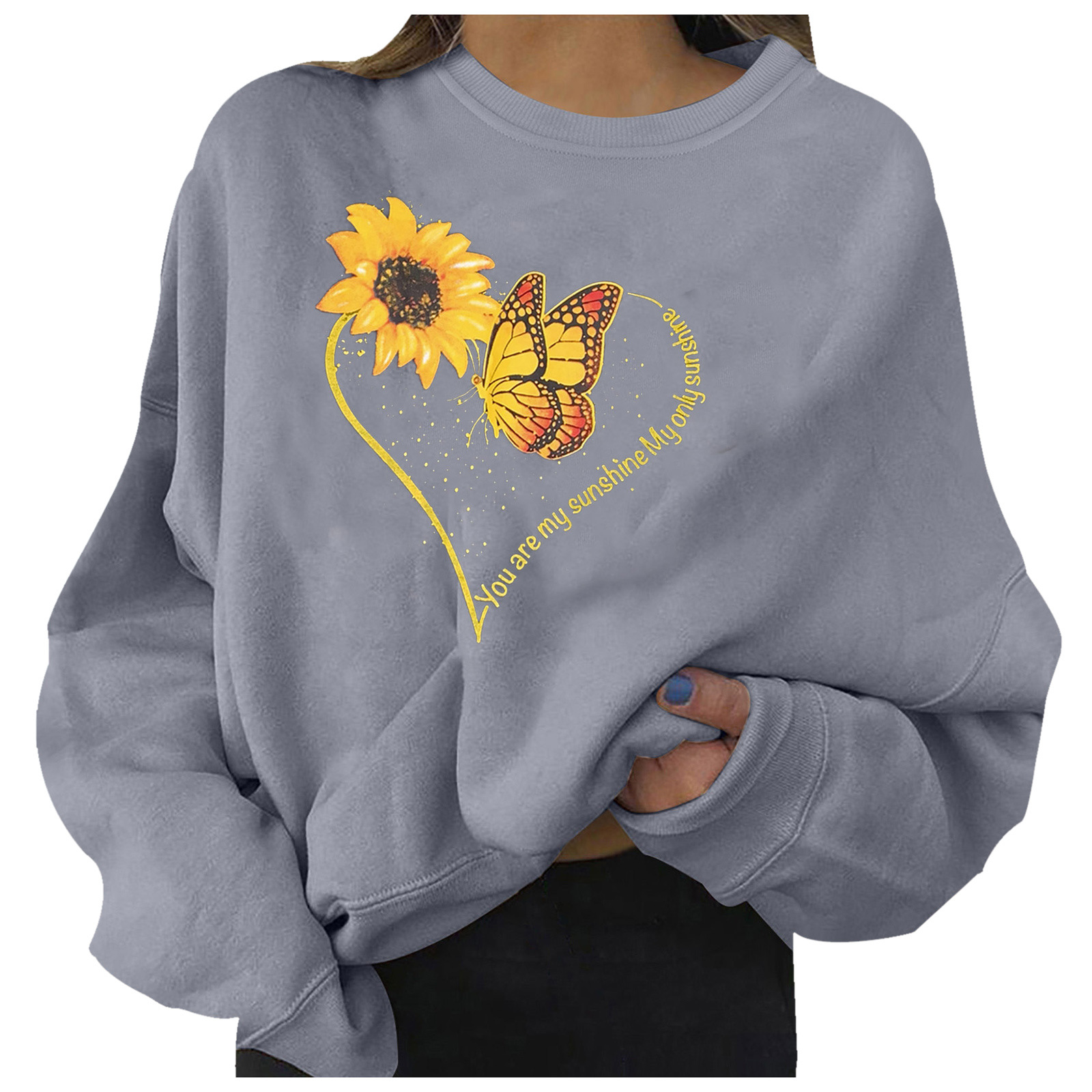 Ladies Simple Butterfly Series Loose Sweater