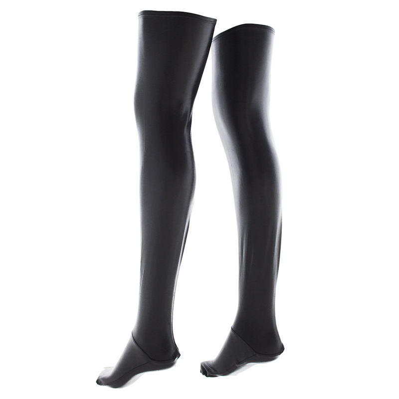 Title 5, Patent Leather Socks Thigh Socks Faux Leather P...