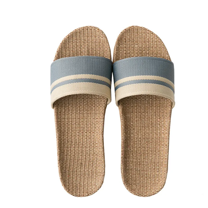 Linen Sandals and Slippers Women Summer Indoor Non-slip Home