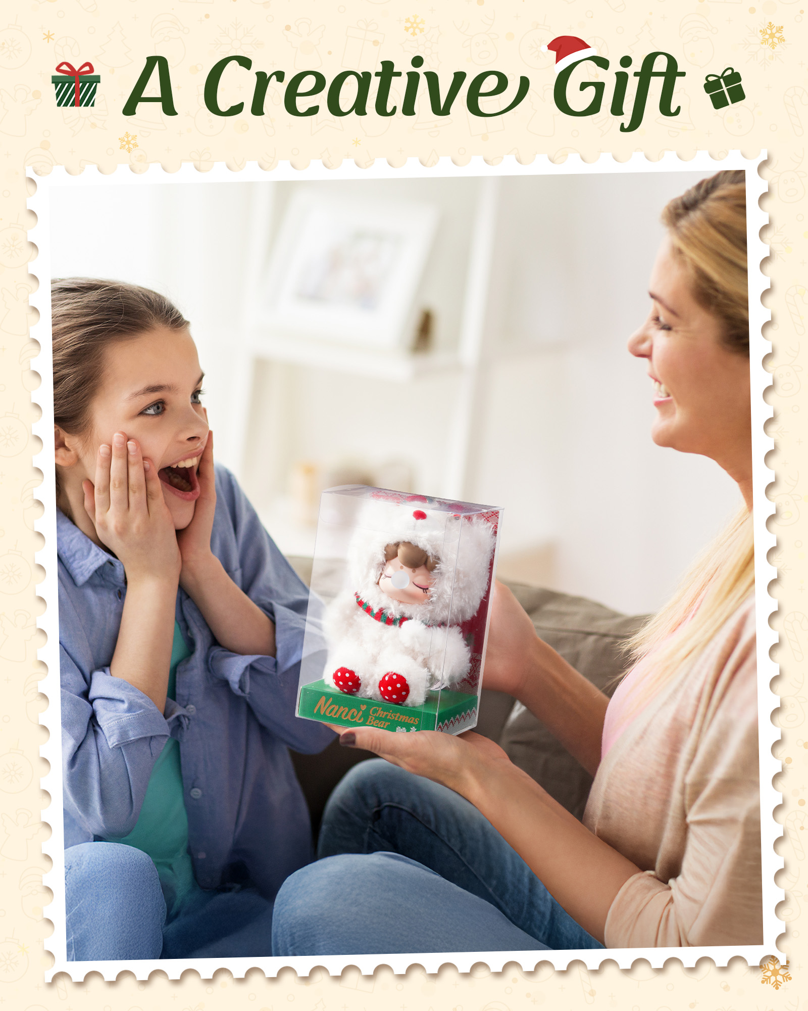 Rolife Nanci Christmas Bear Plush Pendant MN002