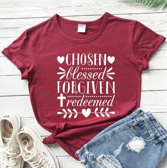 Letter Print Short-sleeved T-shirt Top - Wine Red Twhite