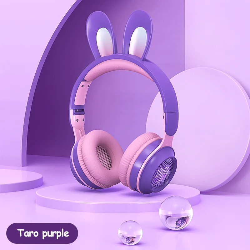Rabbit Ear Headphones Wireless Luminous Extendable Wheat Headphones – image 8