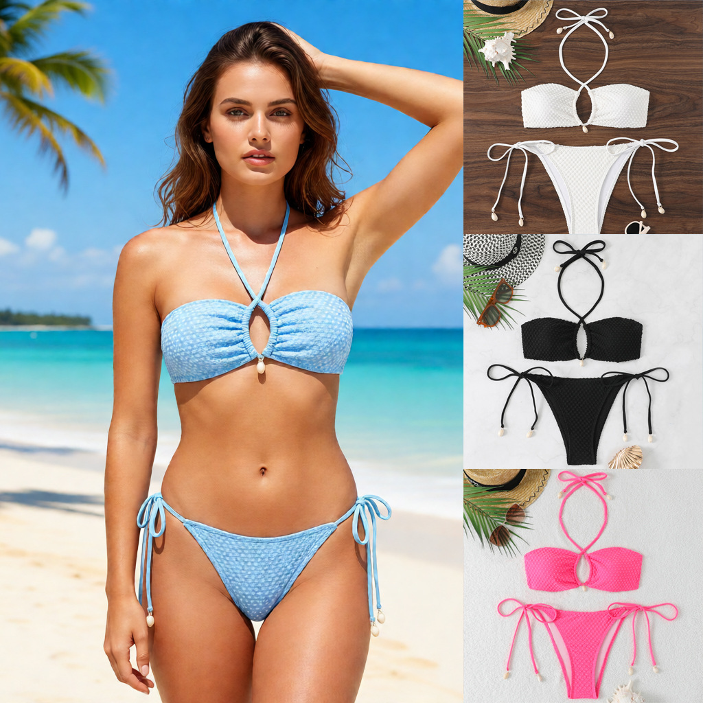 Split Skirt Triangle Swimsuit Women's Bikini