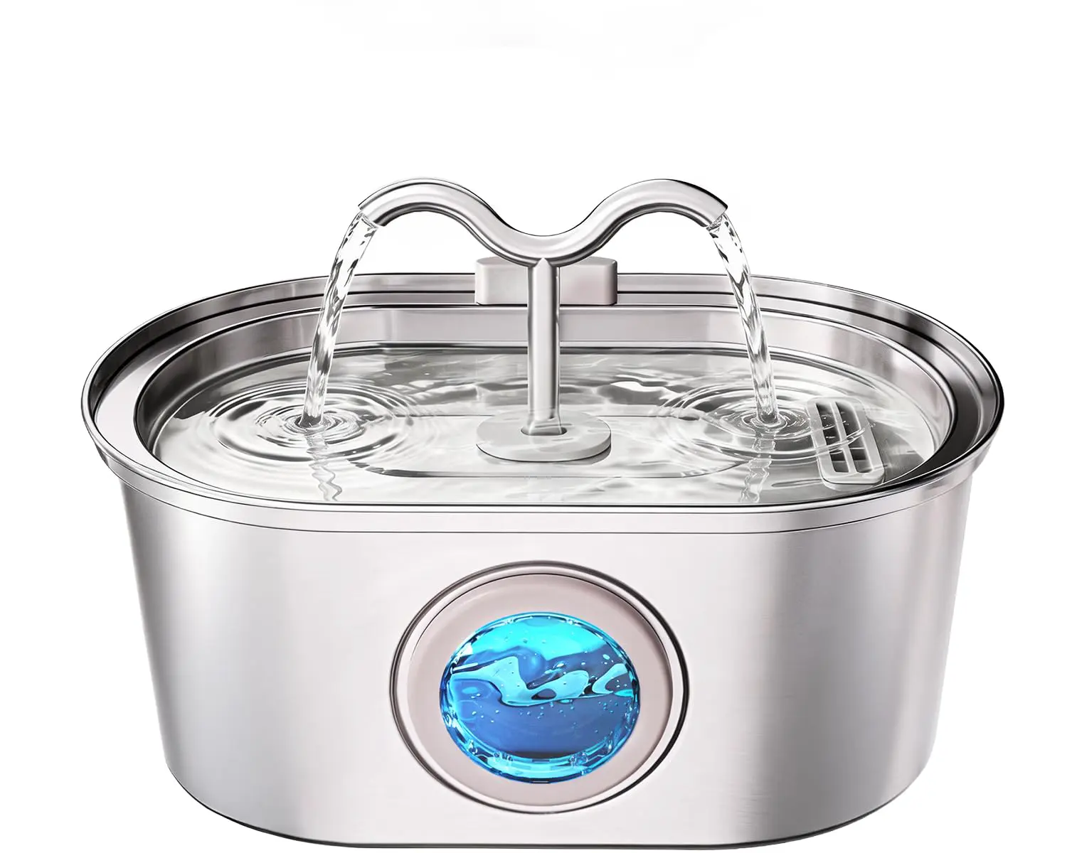 Stainless Steel Cat Water Fountain, 108oz-3.2L Pet