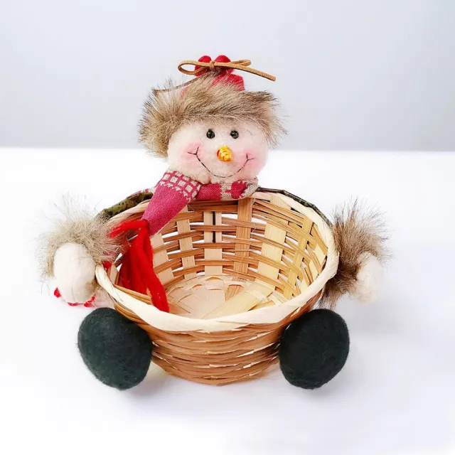 Christmas Decoration Home Storage Basket Santa Snowman Elk Candy Basket Cx16062 Snowmans Basketball - Shop at LoveMi