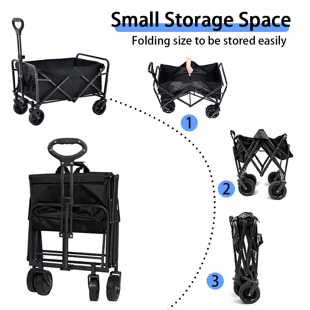 330LB Heavy Duty Foldable Trolley Cart Wagon Garden Beach Camping Festival — image 12