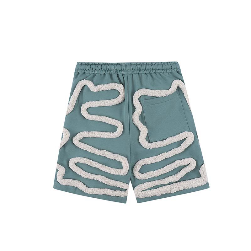 Vintage Lamb Flocking Casual Shorts