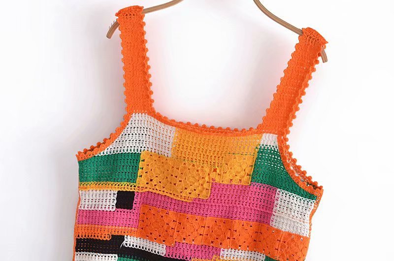  Summer New Crochet Patchwork Top