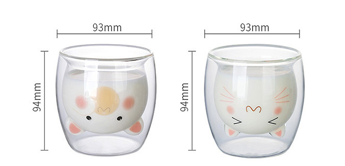 Title 1, Cute Bear Cup Double Layer Heat Resistant Glass