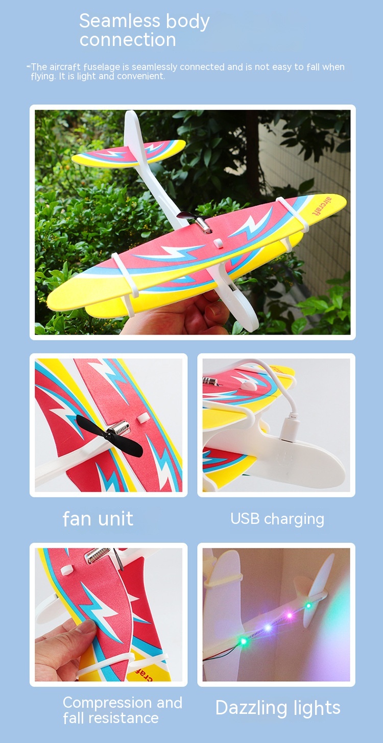 Title 4, Electric Bubble Plane Glider, charging light, a...