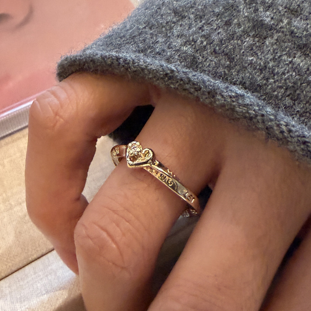 Unique Niche Zircon Band Coffee Gold Elegant Ladies Finger Jewelry