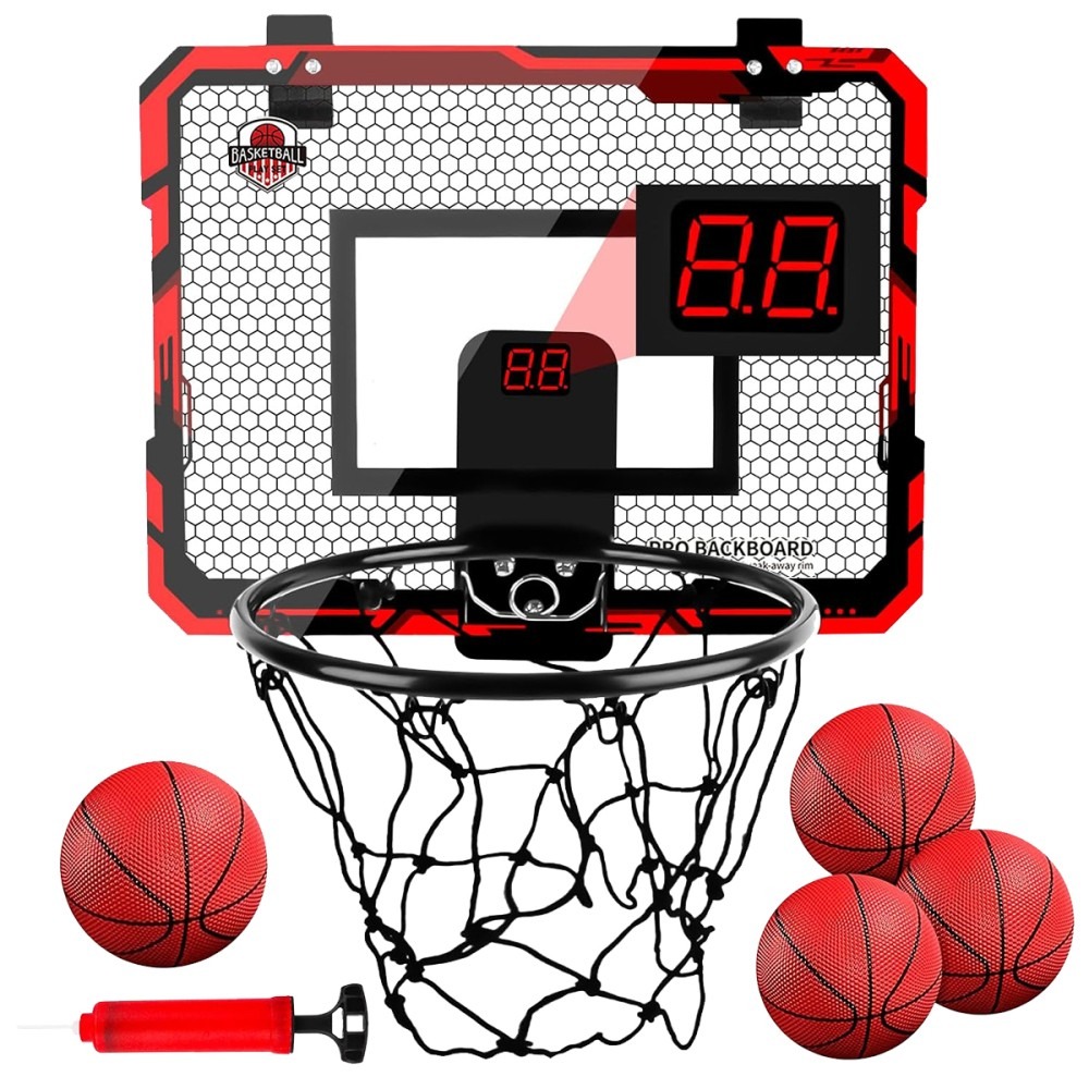 Indoor Basketball Hoop For Kids, Over The Door Mini Hoops With LED UK — image 10