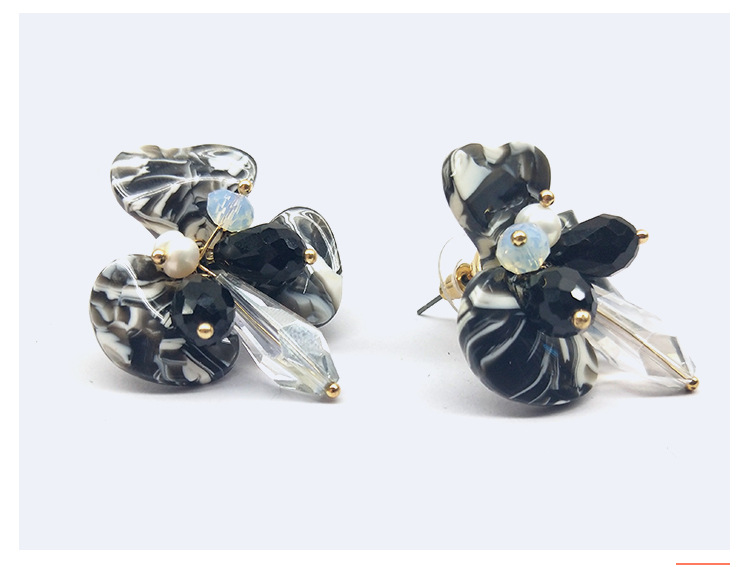 Fashion Plate Flower Earrings Women's