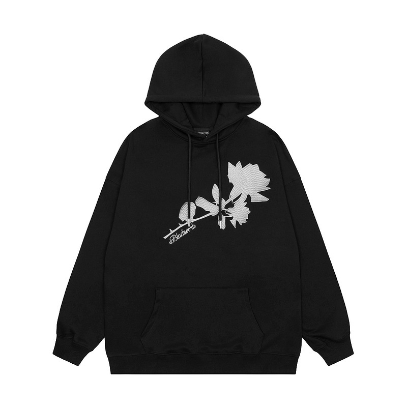 New American Street Vintage Floral Embroidered Loose Hoodie