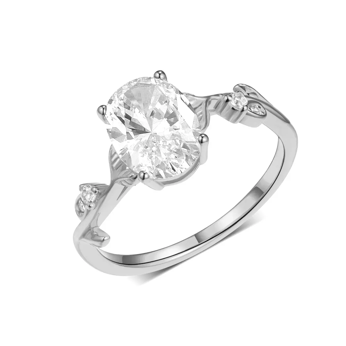 S925 Silver Gold Plated 7x9mm Oval Moissanite