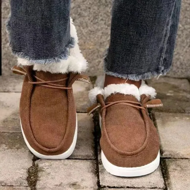 Snow Boots Women Warm Plush Ankle Boots Winter Shoes Brown - Shop at LoveMi