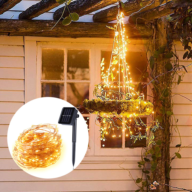 Title 9, 200 LED Solar Copper Wire String Lights, perfec...